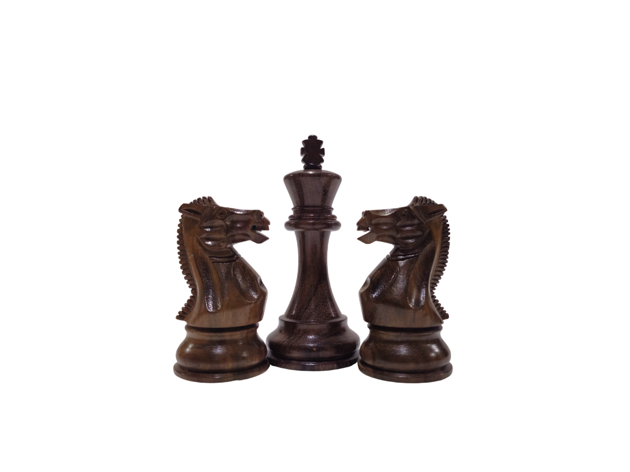 Klasik İngiliz Yedek Vezirli Ahşap Satranç Figürü / Gül