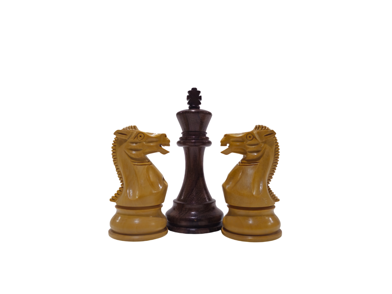 Klasik İngiliz Yedek Vezirli Ahşap Satranç Figürü / Gül