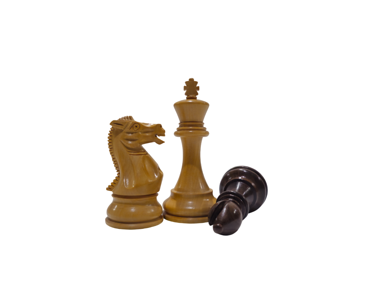 Klasik İngiliz Yedek Vezirli Ahşap Satranç Figürü / Gül