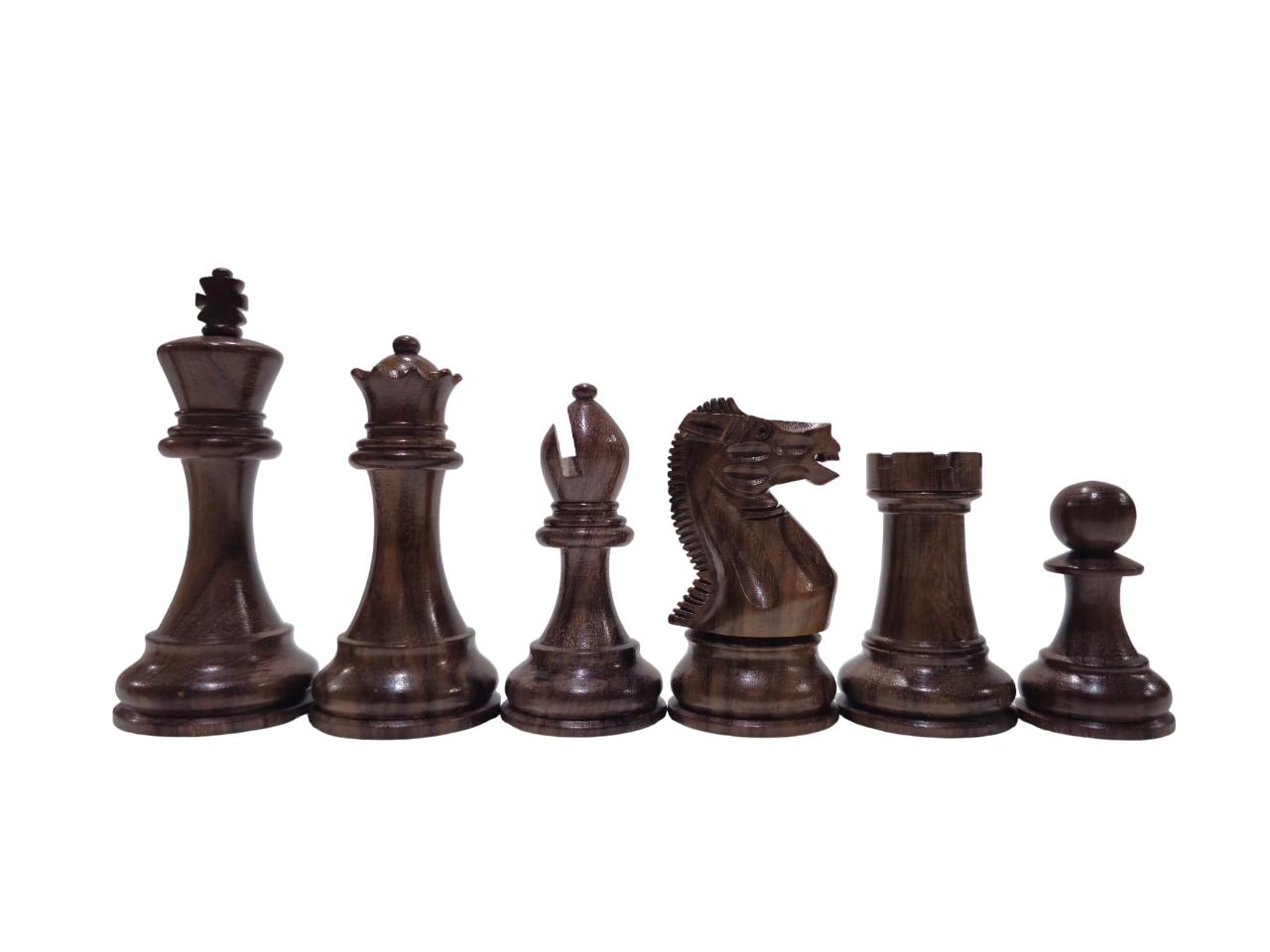 Klasik İngiliz Yedek Vezirli Ahşap Satranç Figürü / Gül