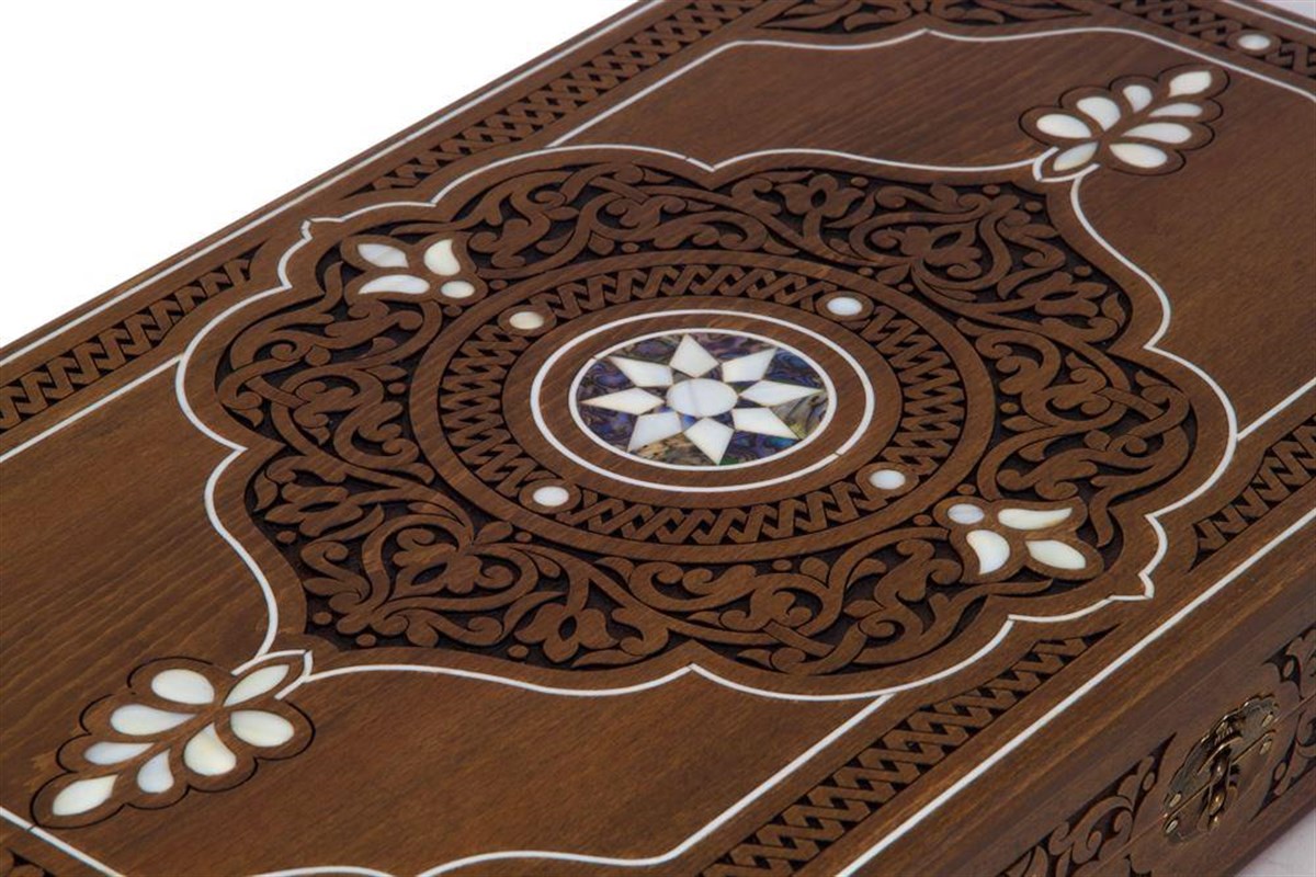 Topkapı Sedef Kakma Nakışlı Tavla