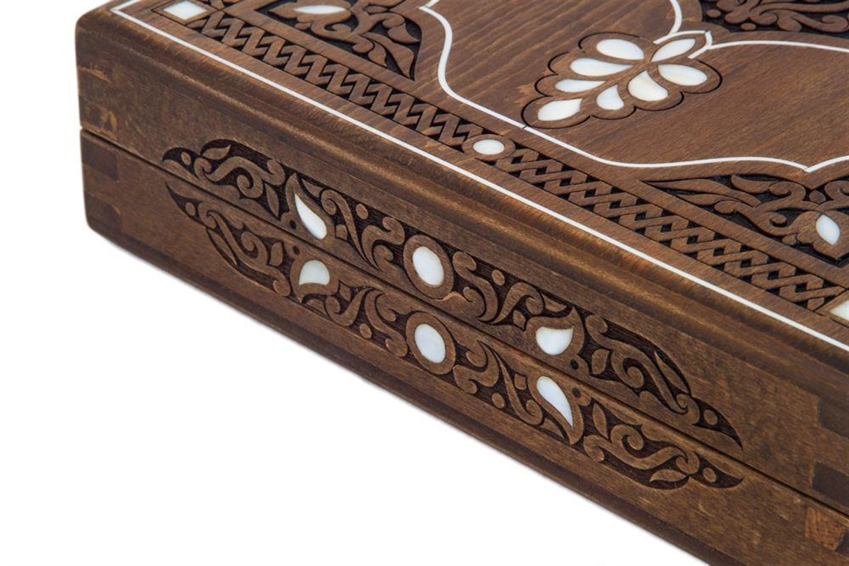 Topkapı Sedef Kakma Nakışlı Tavla