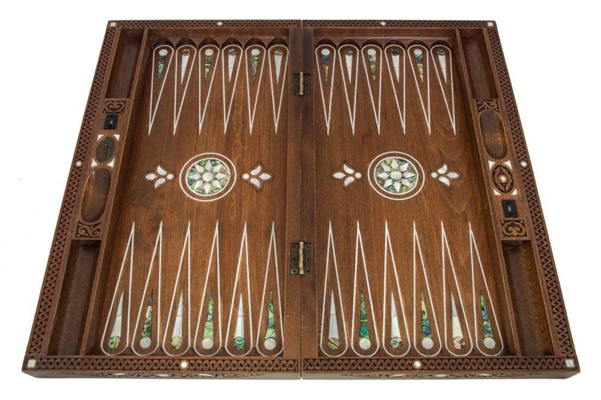 Topkapı Sedef Kakma Nakışlı Tavla