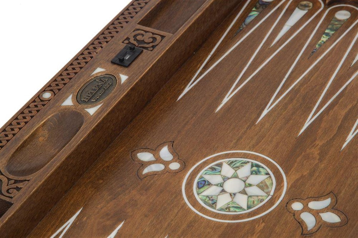 Topkapı Sedef Kakma Nakışlı Tavla