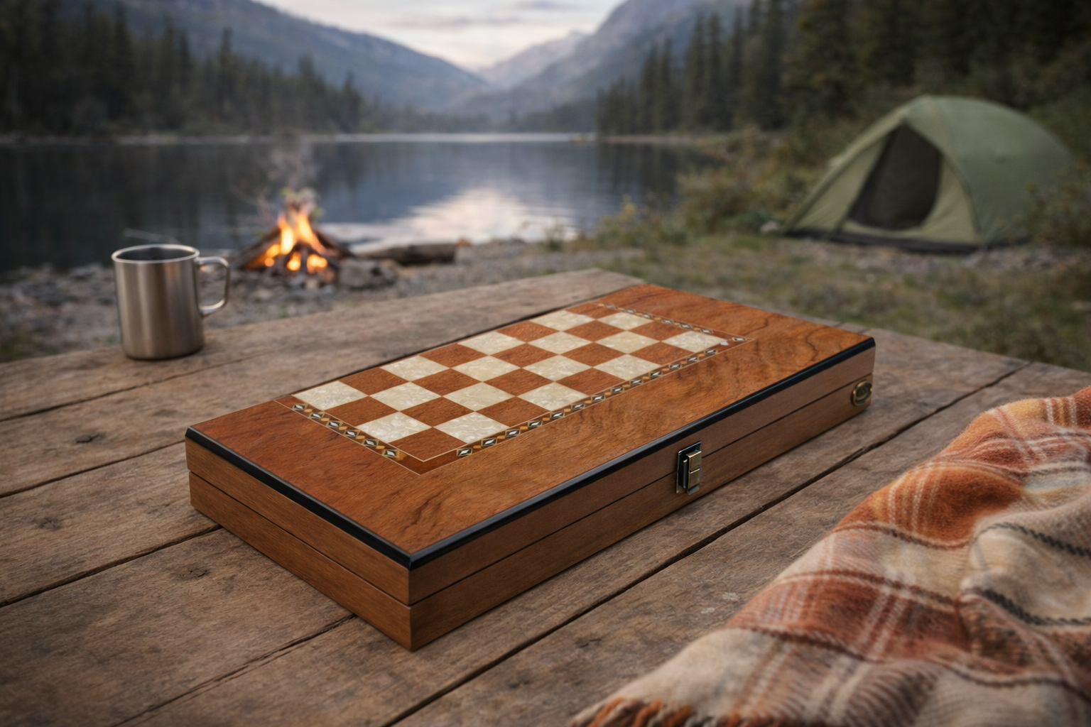 Origin Damalı Tavla / Gül