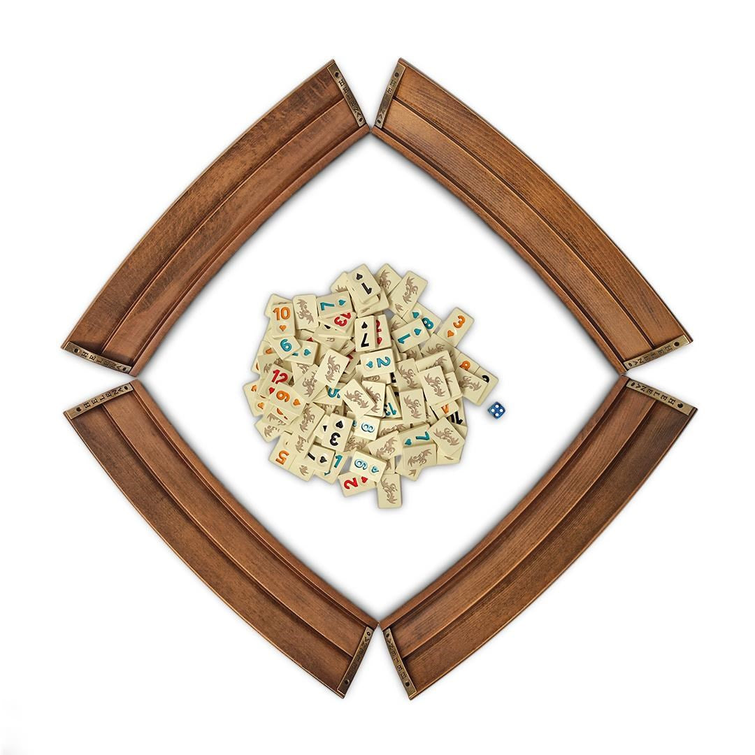 Ejderha Motifli Oval Okey Takımı