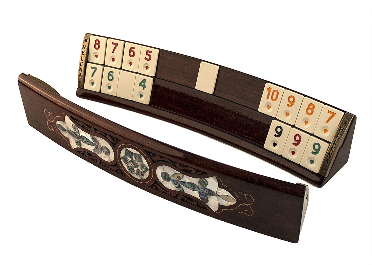 Liore Oval Okey Takımı / Beyaz - Yeşil Sedef