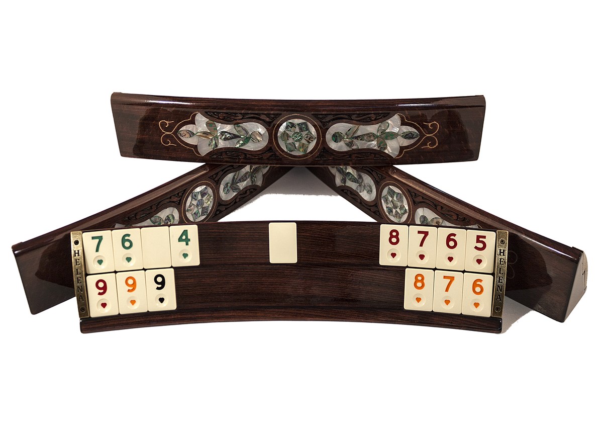 Liore Oval Okey Takımı / Beyaz - Yeşil Sedef