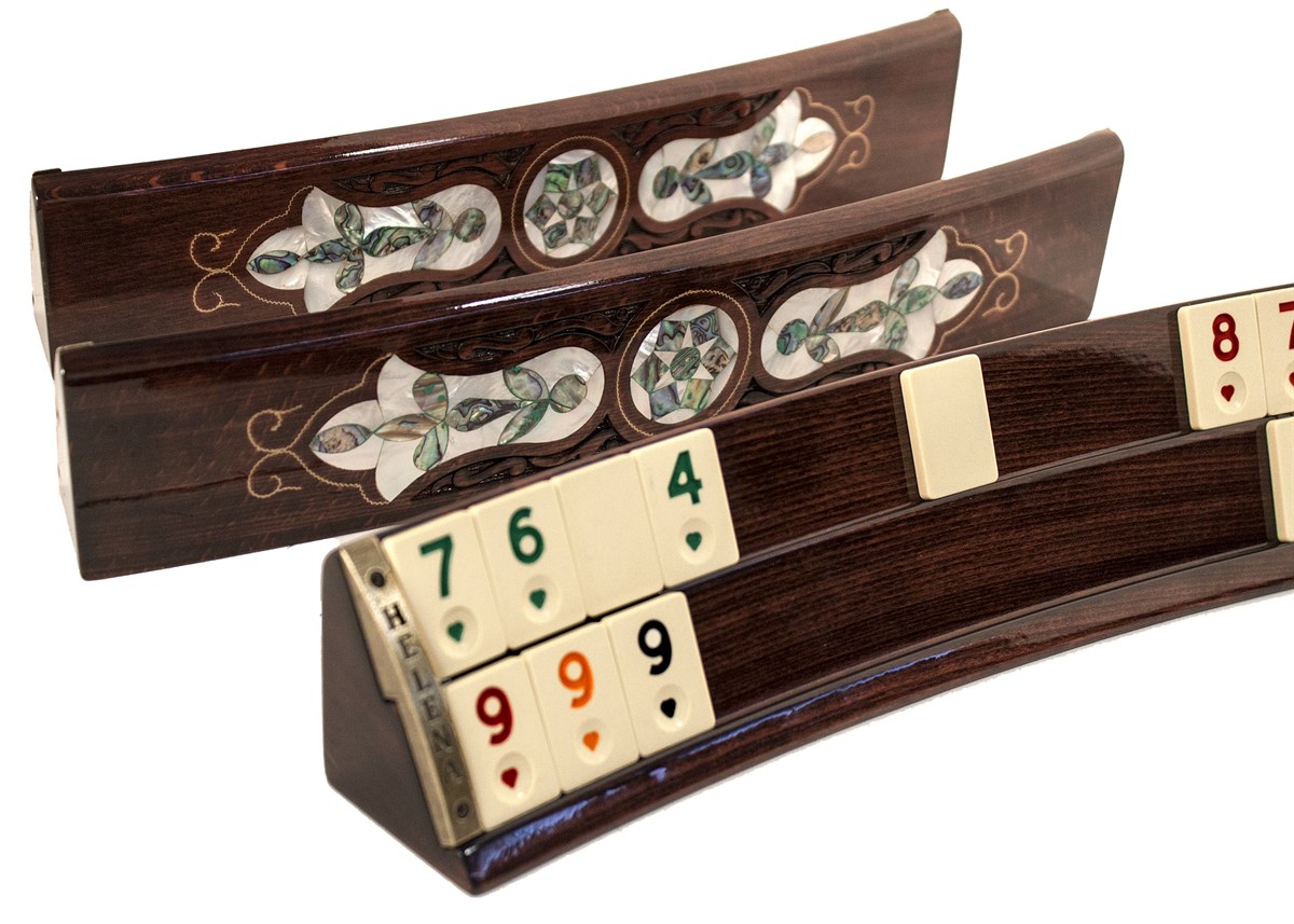 Liore Oval Okey Takımı / Beyaz - Yeşil Sedef