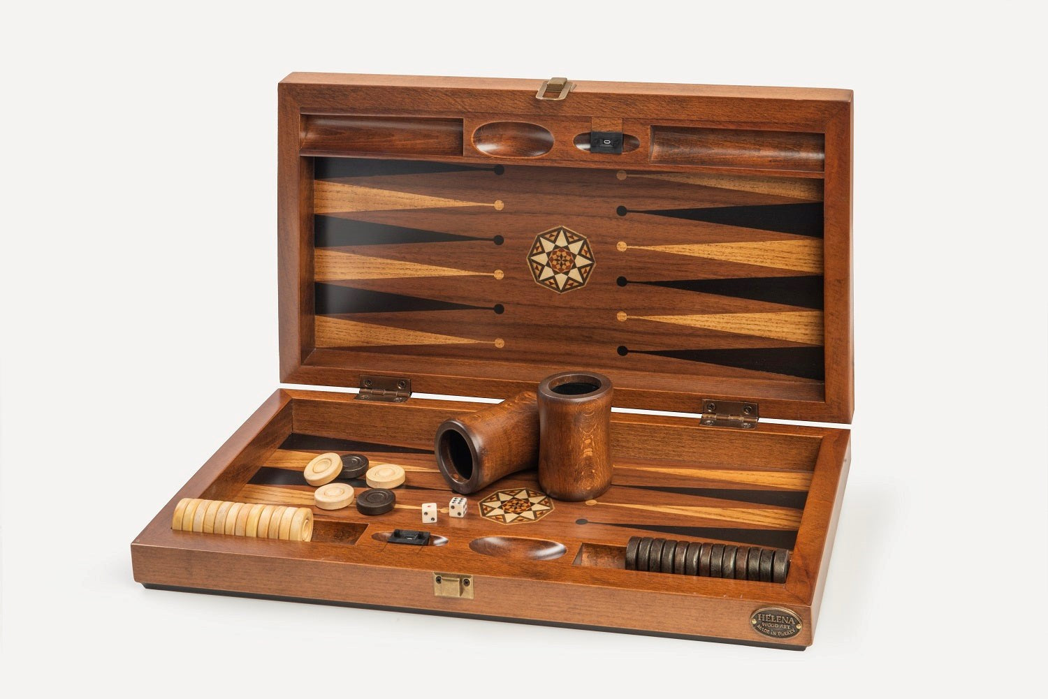 Pure Black Ash Backgammon Set – Handmade Mazel