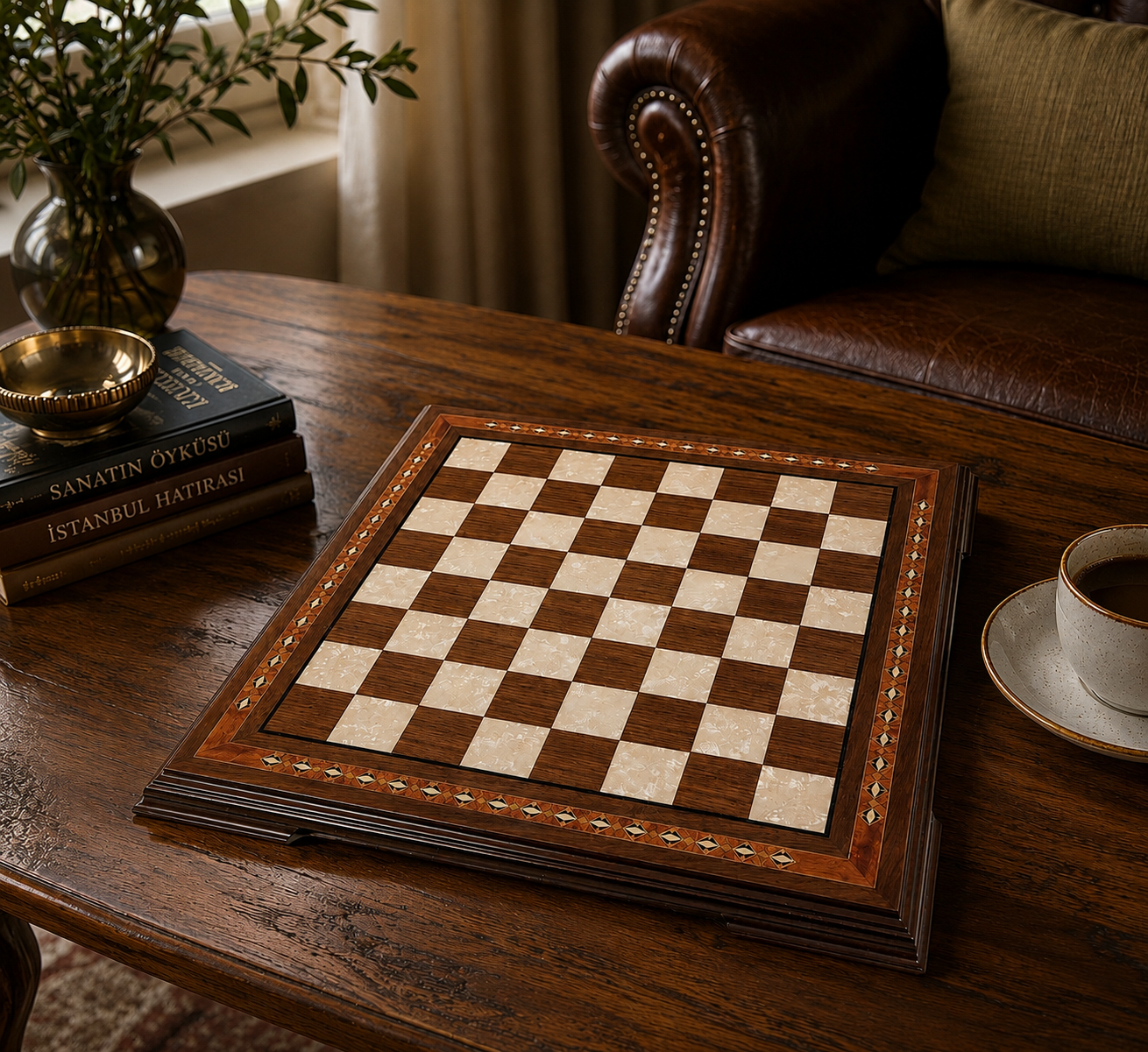 Classic Royal Satranç Altı / Ceviz