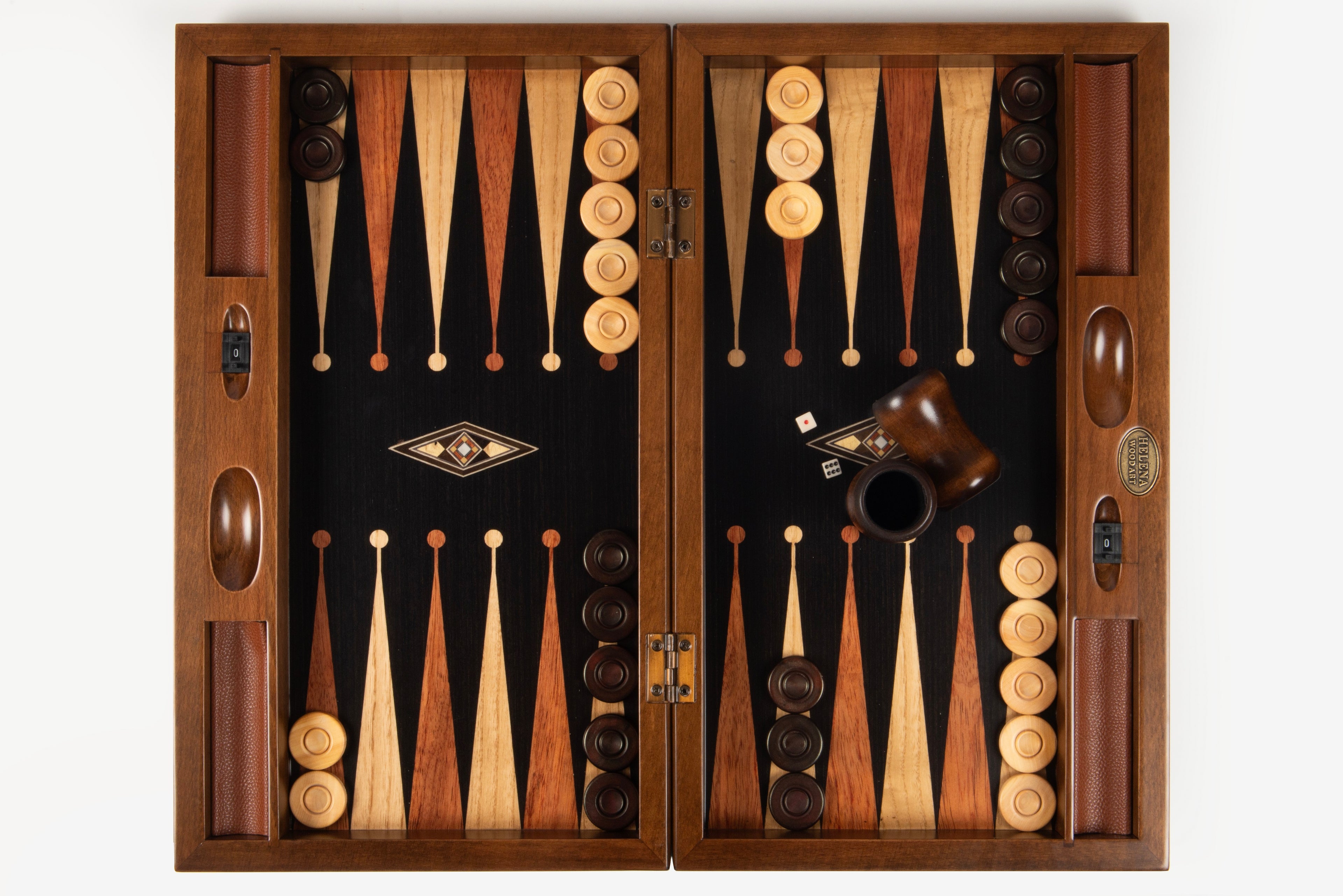 Eko Geniş Mozaik Tavla / Siyah