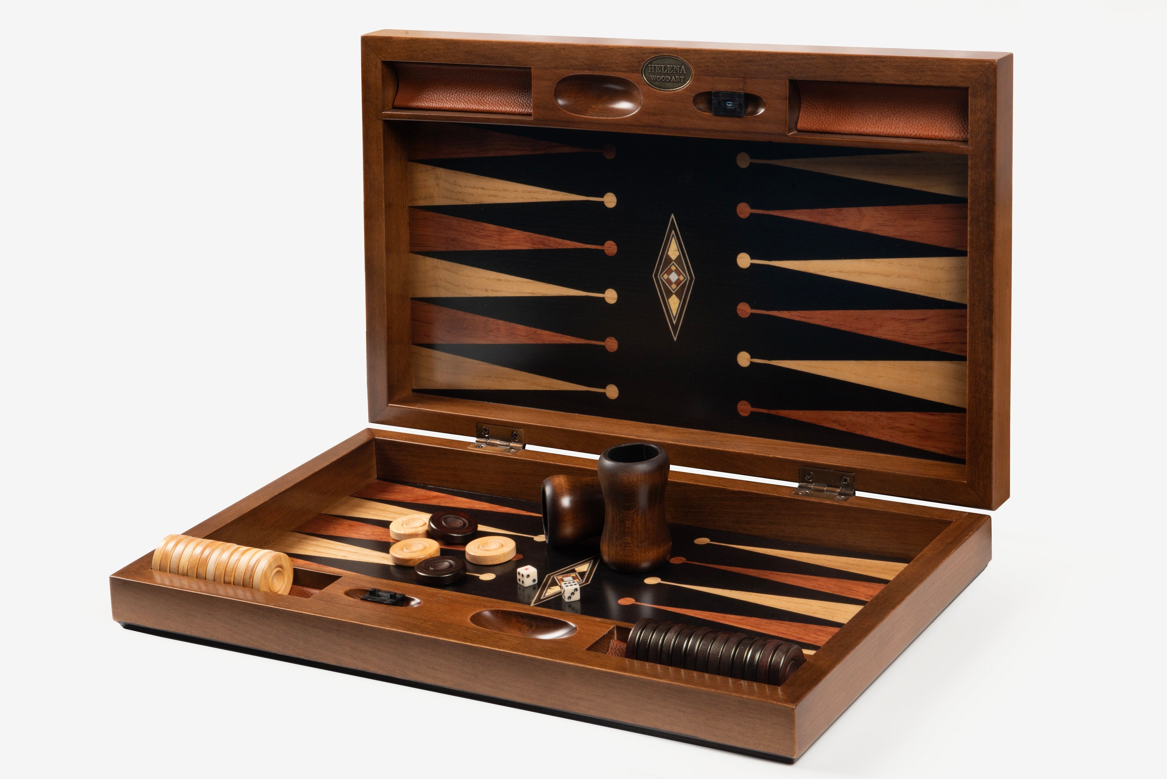 Eko Geniş Mozaik Tavla / Siyah