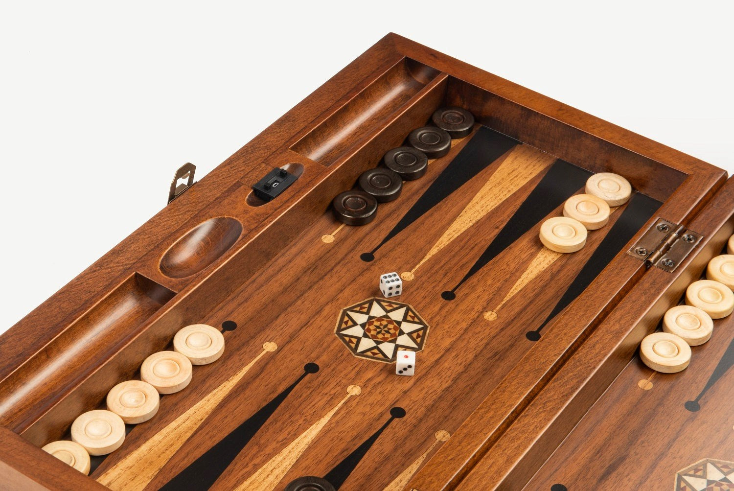 Pure Black Ash Backgammon Set – Handmade Mazel