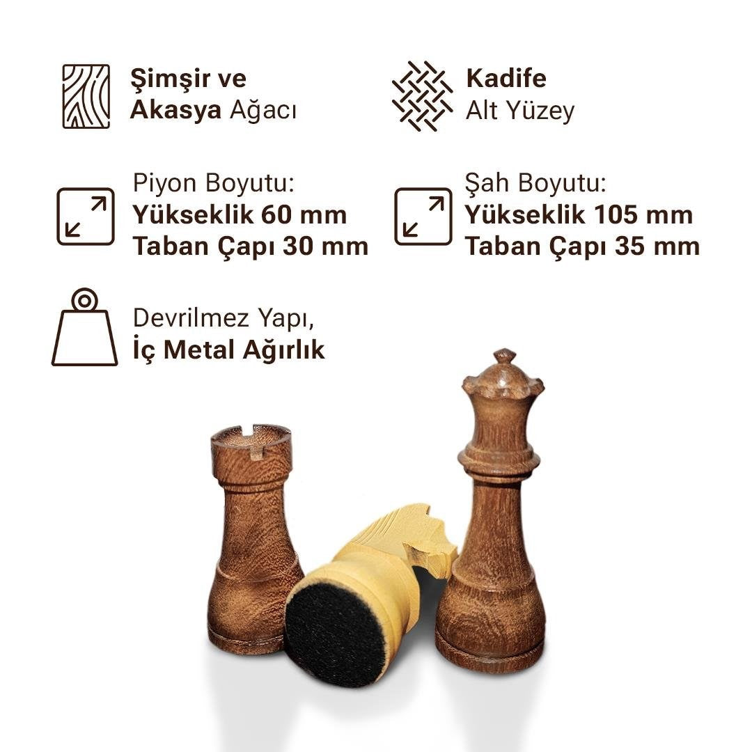 HLN AHŞAP SATRANÇ FİGÜRÜ (BOX-WAL-4") 