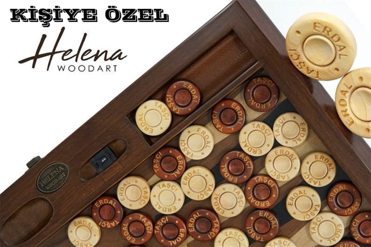 Kişiye Özel Yazılı Şimşir Tavla Pulu (35 mm)