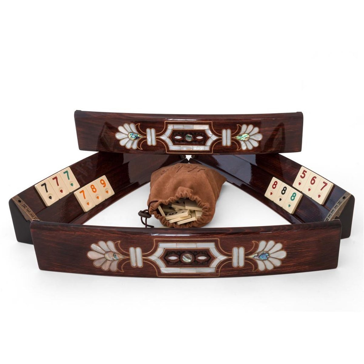 Lina Sedef Kakmalı Oval Okey Takımı