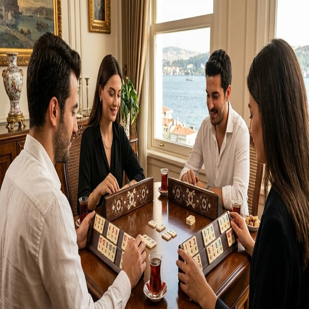 Daisy Sedef Kakmalı Oval Okey Takımı