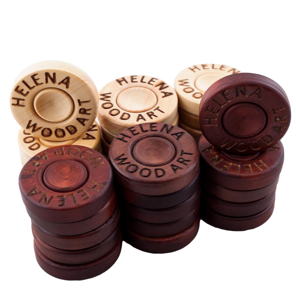 Kişiye Özel Yazılı Şimşir Tavla Pulu (35 mm)