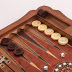 Ottoman Grand Sedef Mozaik Tavla / Gül